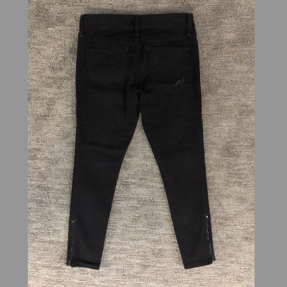 Tight Black Pants with Ankle Zippers - Size 4R - Express - Picture 2 of 3